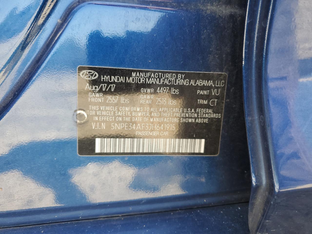 2018 HYUNDAI SONATA