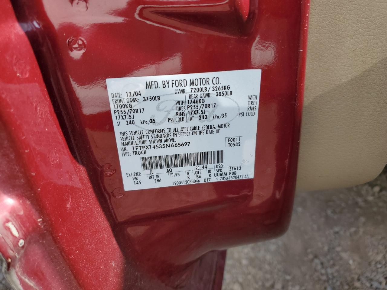 2005 FORD F-150
