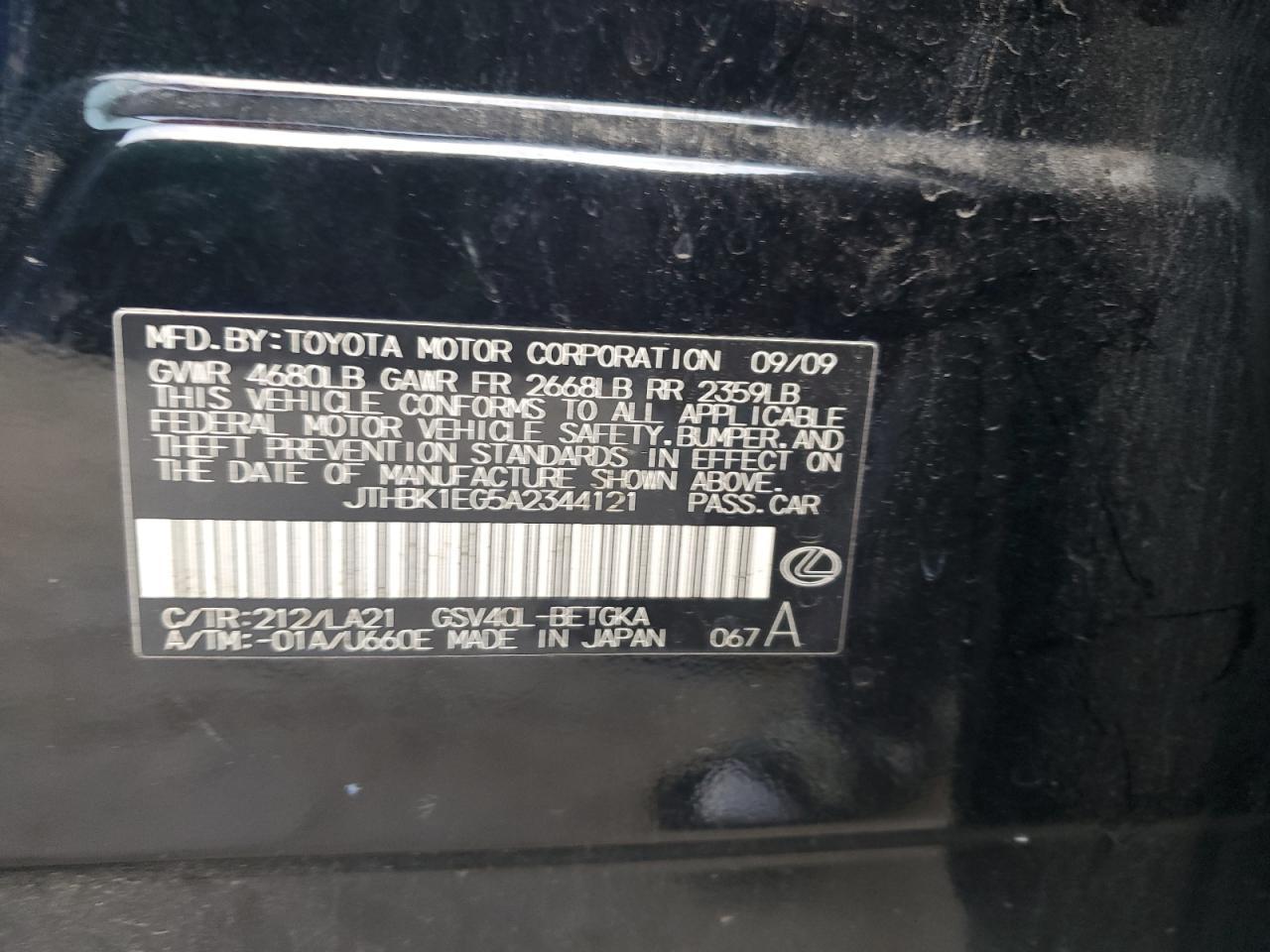 2010 LEXUS ES 350