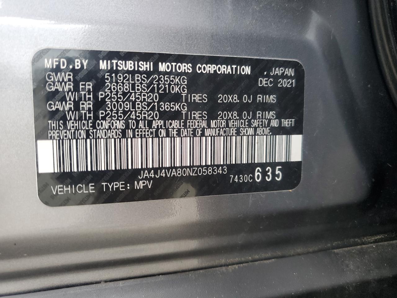 2022 MITSUBISHI outlander