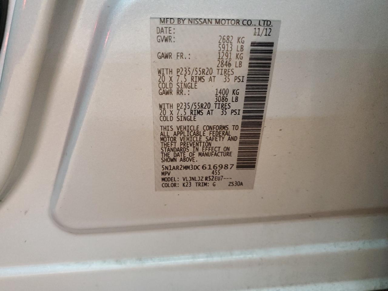 2013 NISSAN PATHFINDER