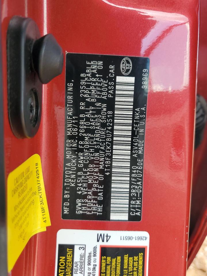 2011 TOYOTA CAMRY