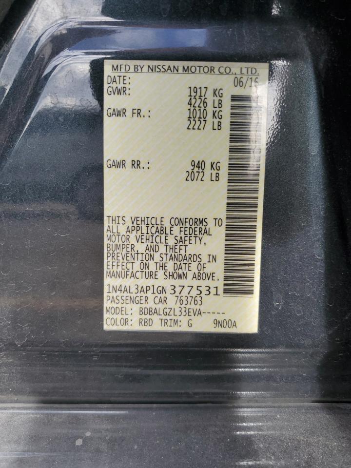 2016 NISSAN ALTIMA