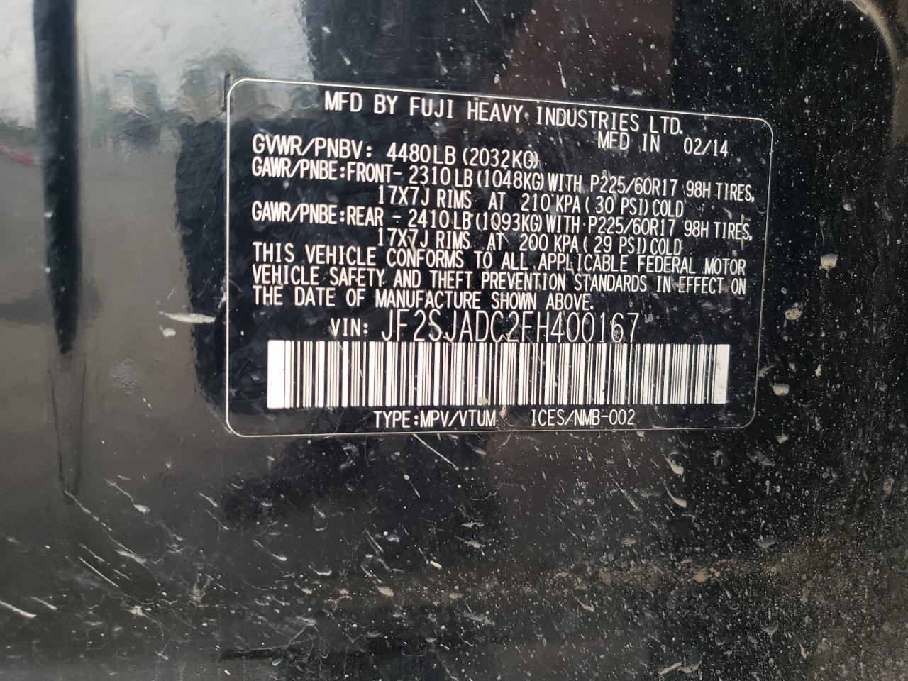 2015 SUBARU FORESTER