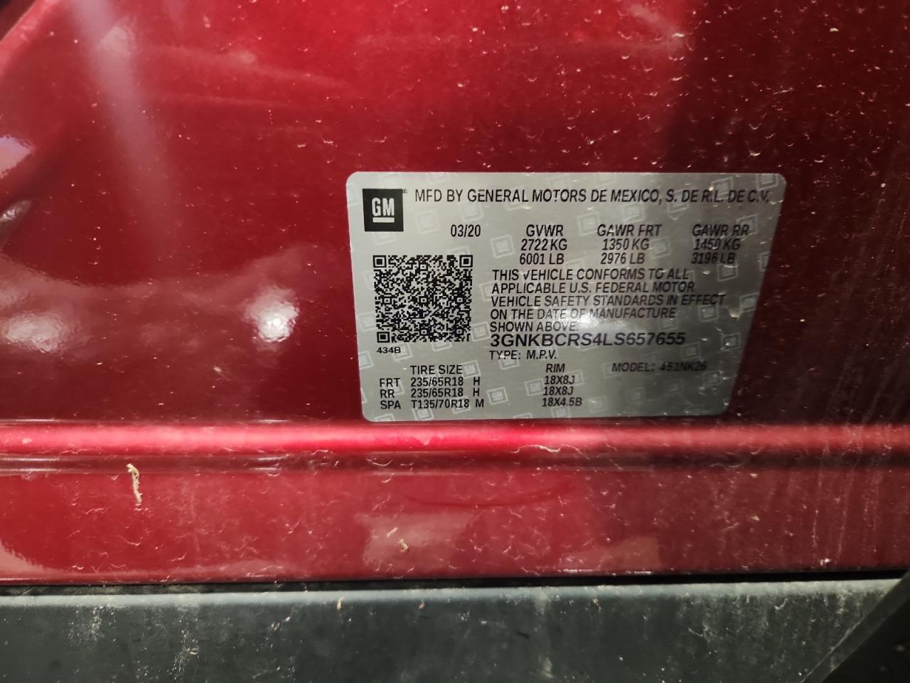 2020 CHEVROLET BLAZER