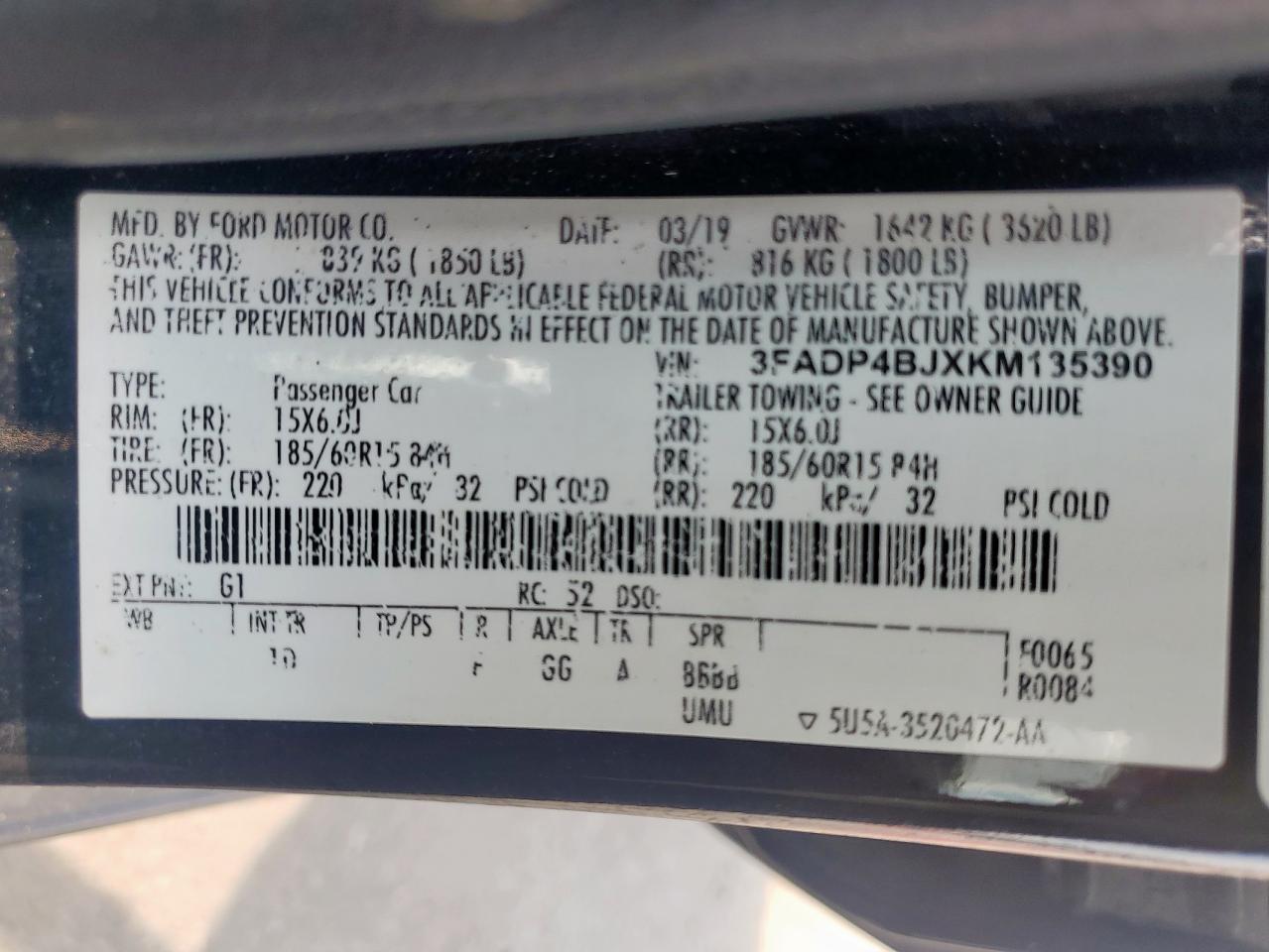 2019 FORD Fiesta