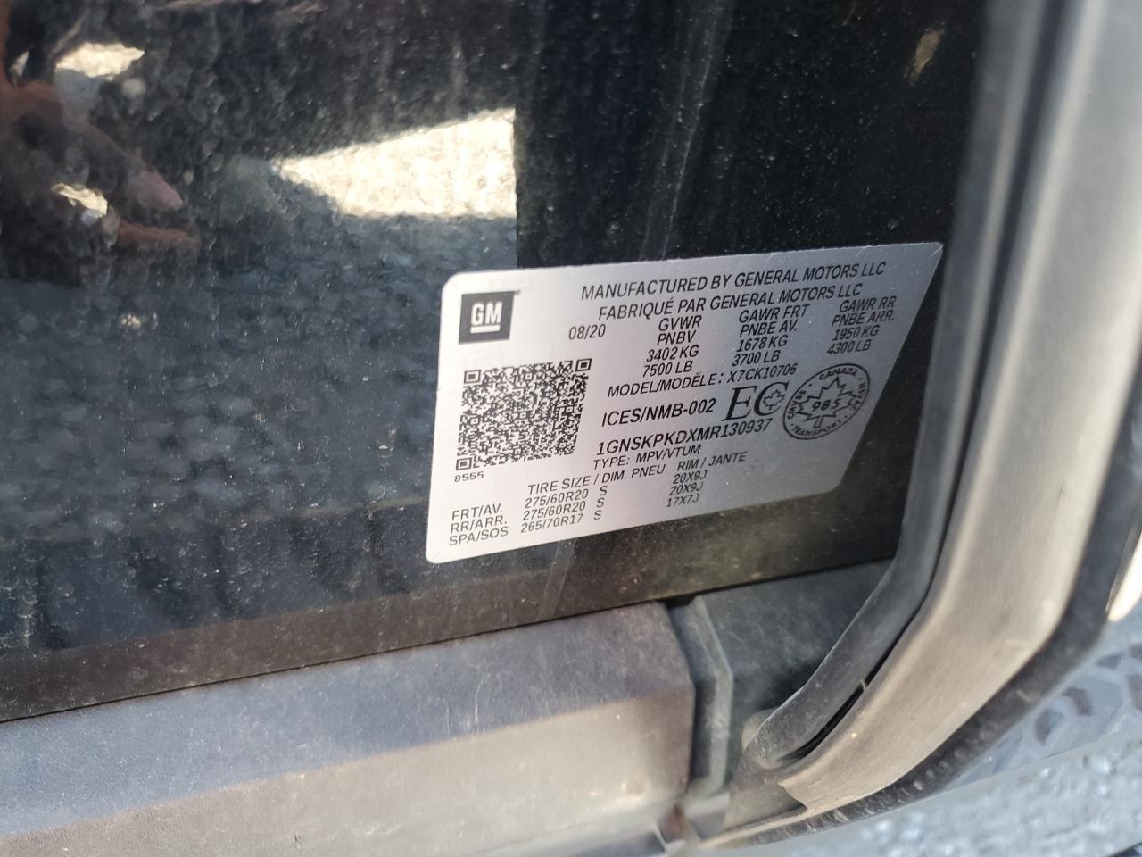 2021 CHEVROLET Tahoe