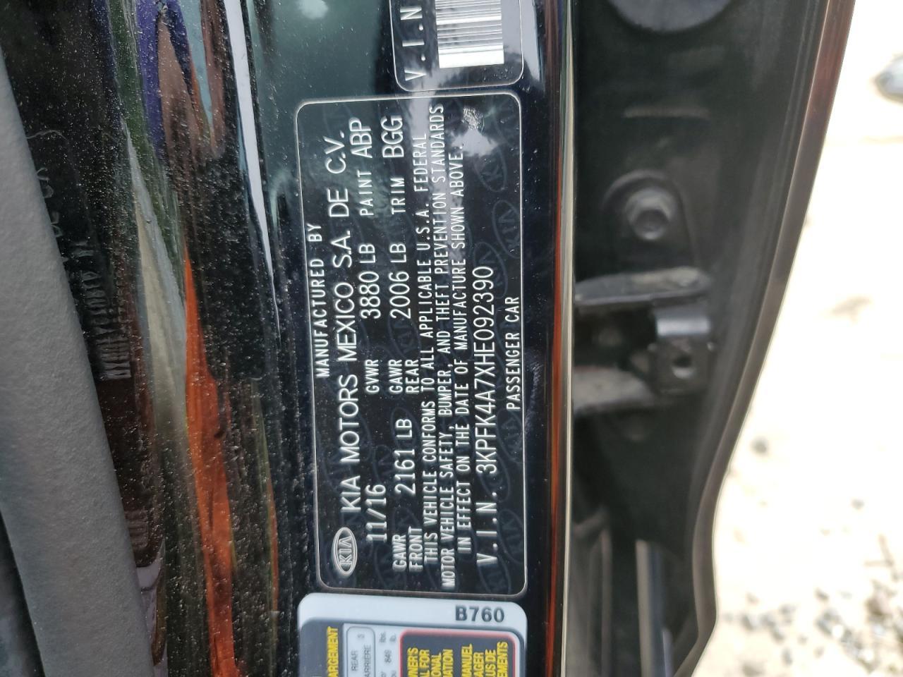 2017 KIA FORTE