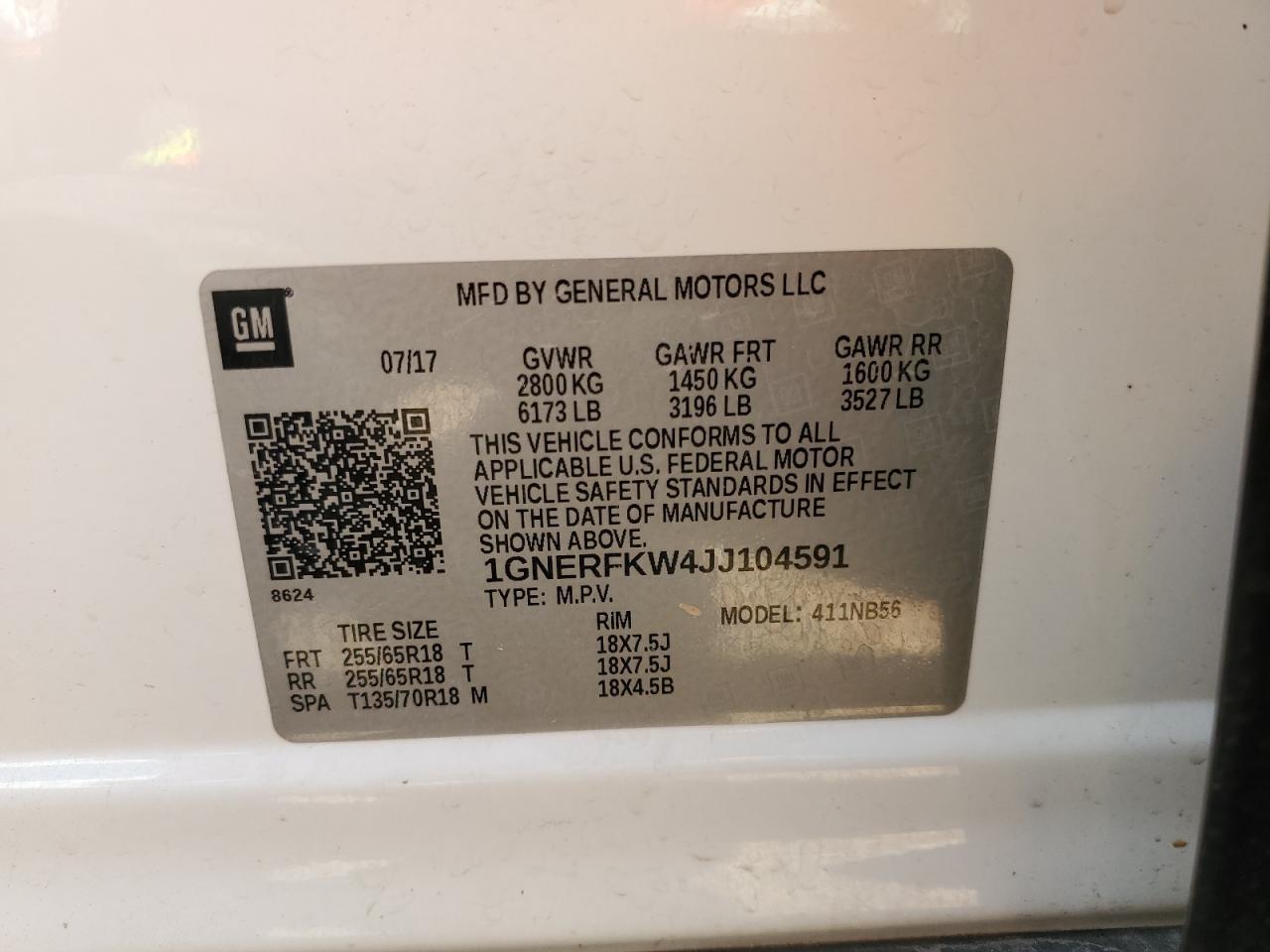 2018 CHEVROLET TRAVERSE