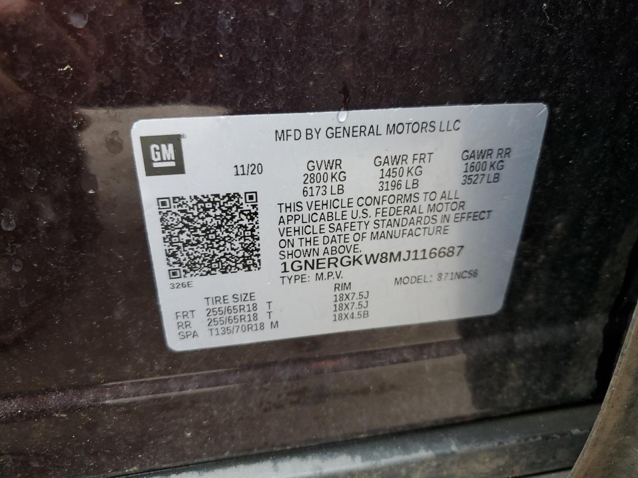 2021 CHEVROLET TRAVERSE
