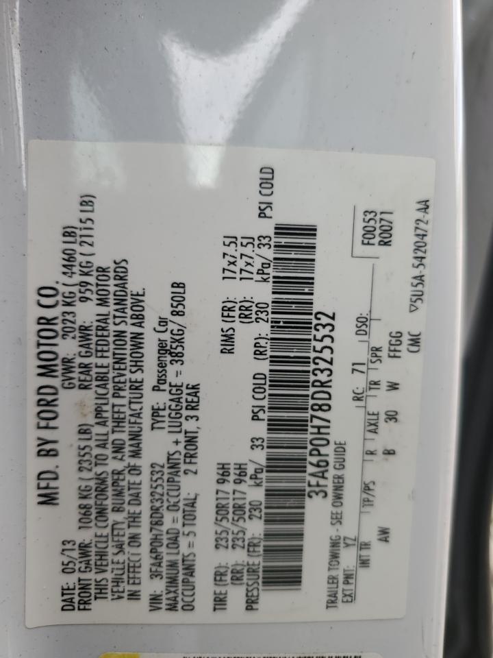 2013 FORD FUSION