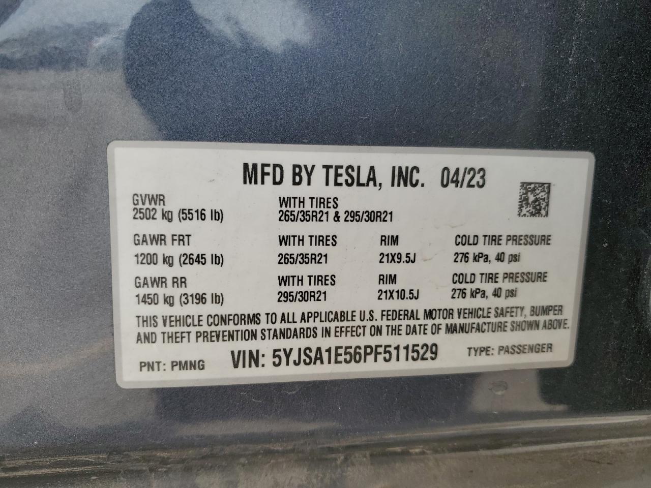 2023 TESLA MODEL S