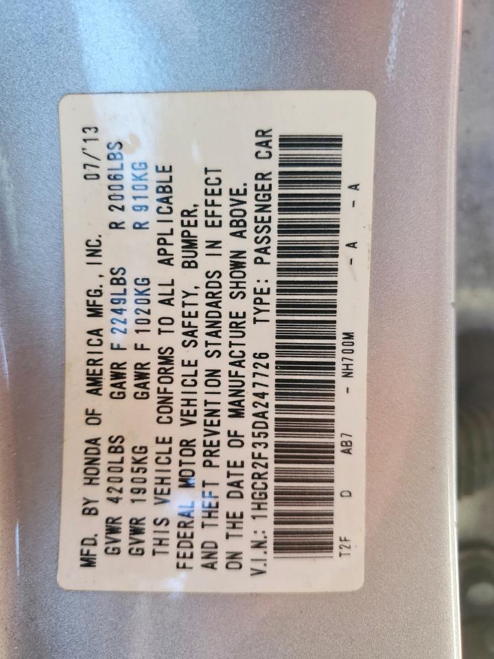 2013 HONDA ACCORD