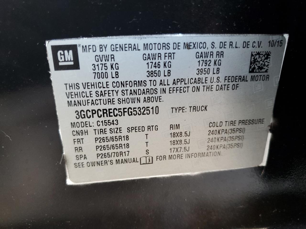 2015 CHEVROLET Silverado