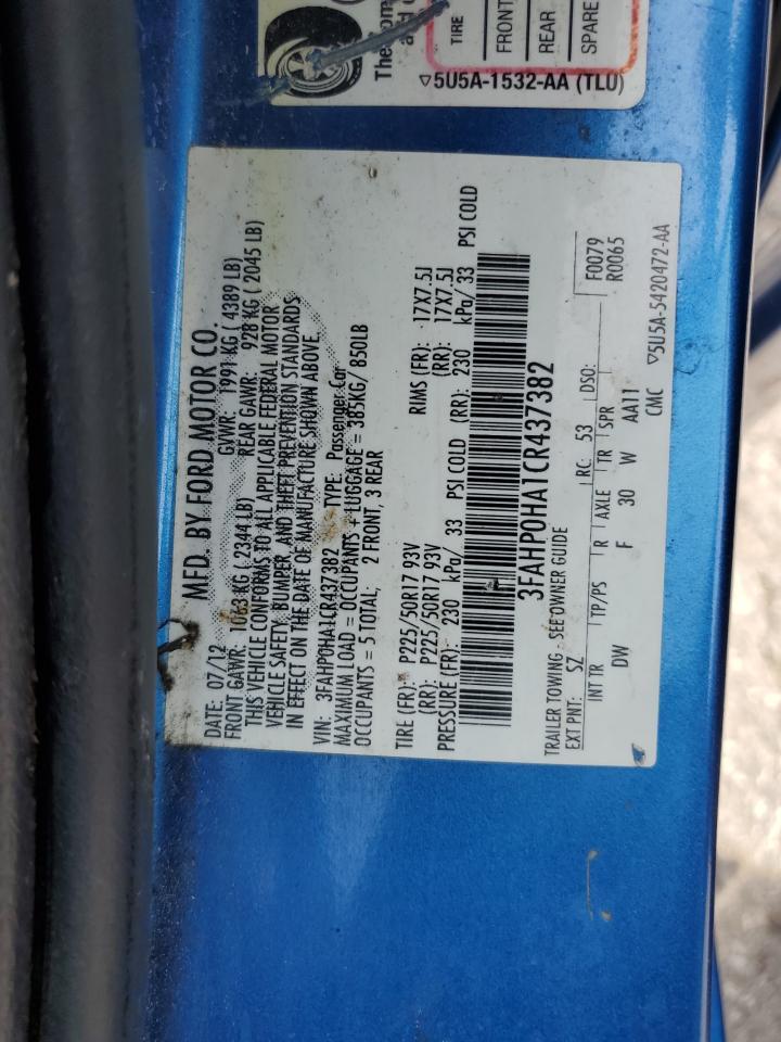 2012 FORD FUSION