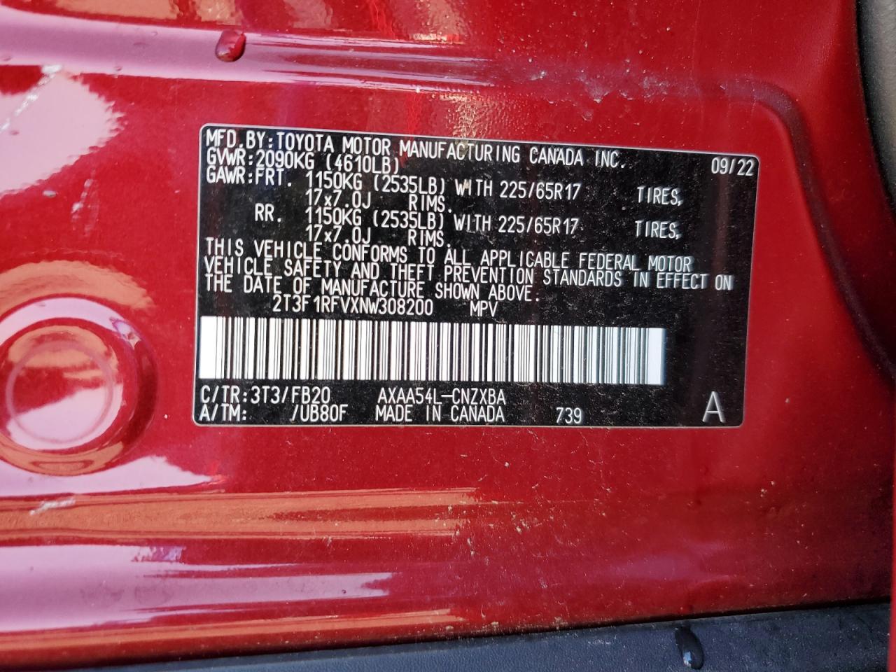 2022 TOYOTA RAV4