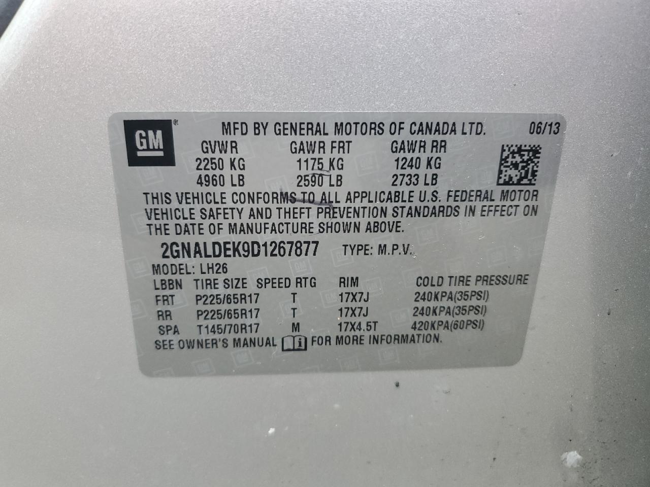 2013 CHEVROLET EQUINOX