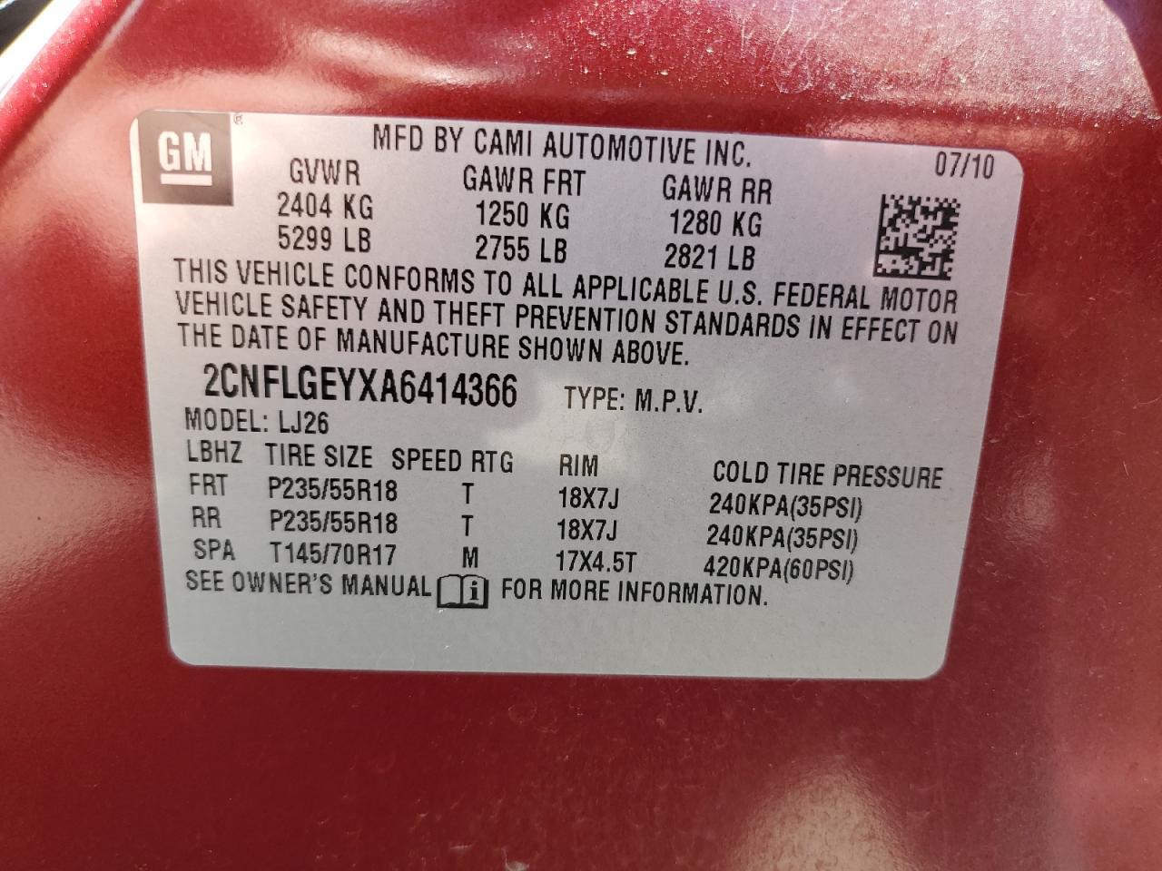 2010 CHEVROLET EQUINOX