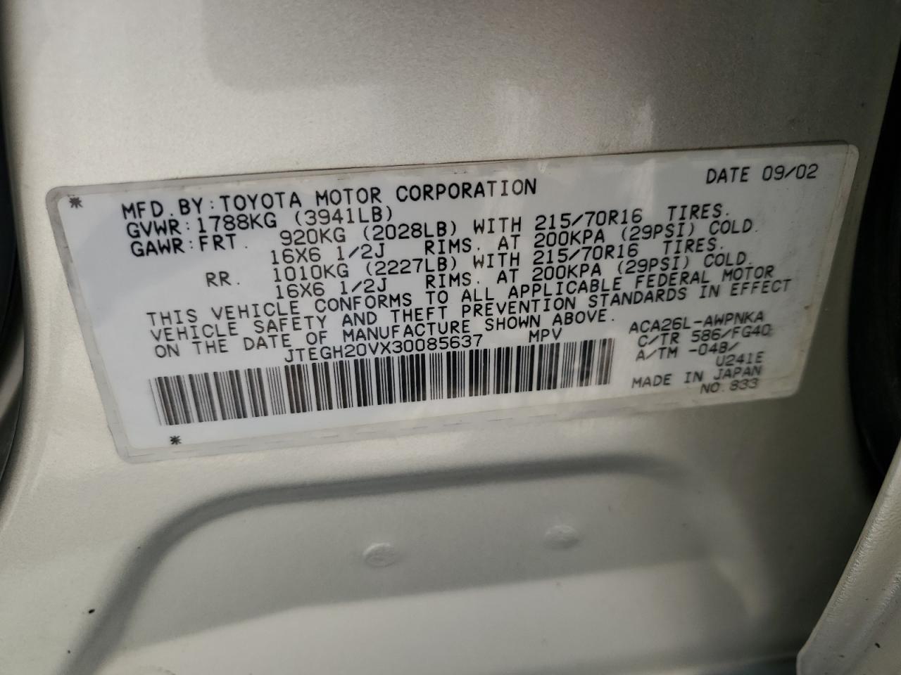 2003 TOYOTA RAV4