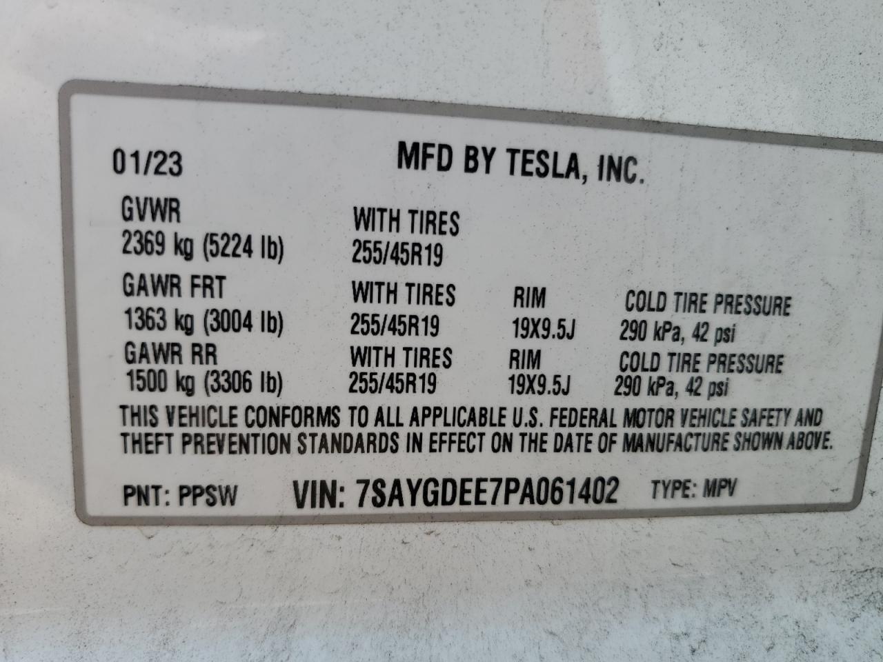 2023 TESLA MODEL Y