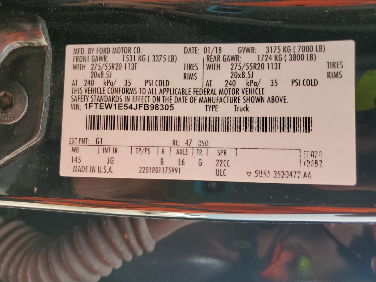 2018 FORD F-150