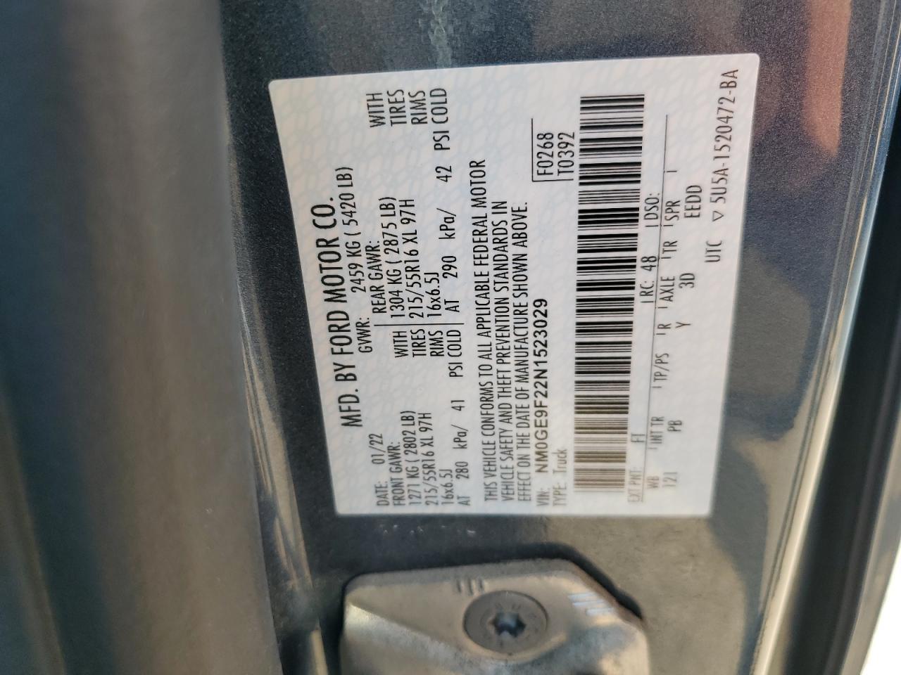2022 FORD TRANSIT CONNECT