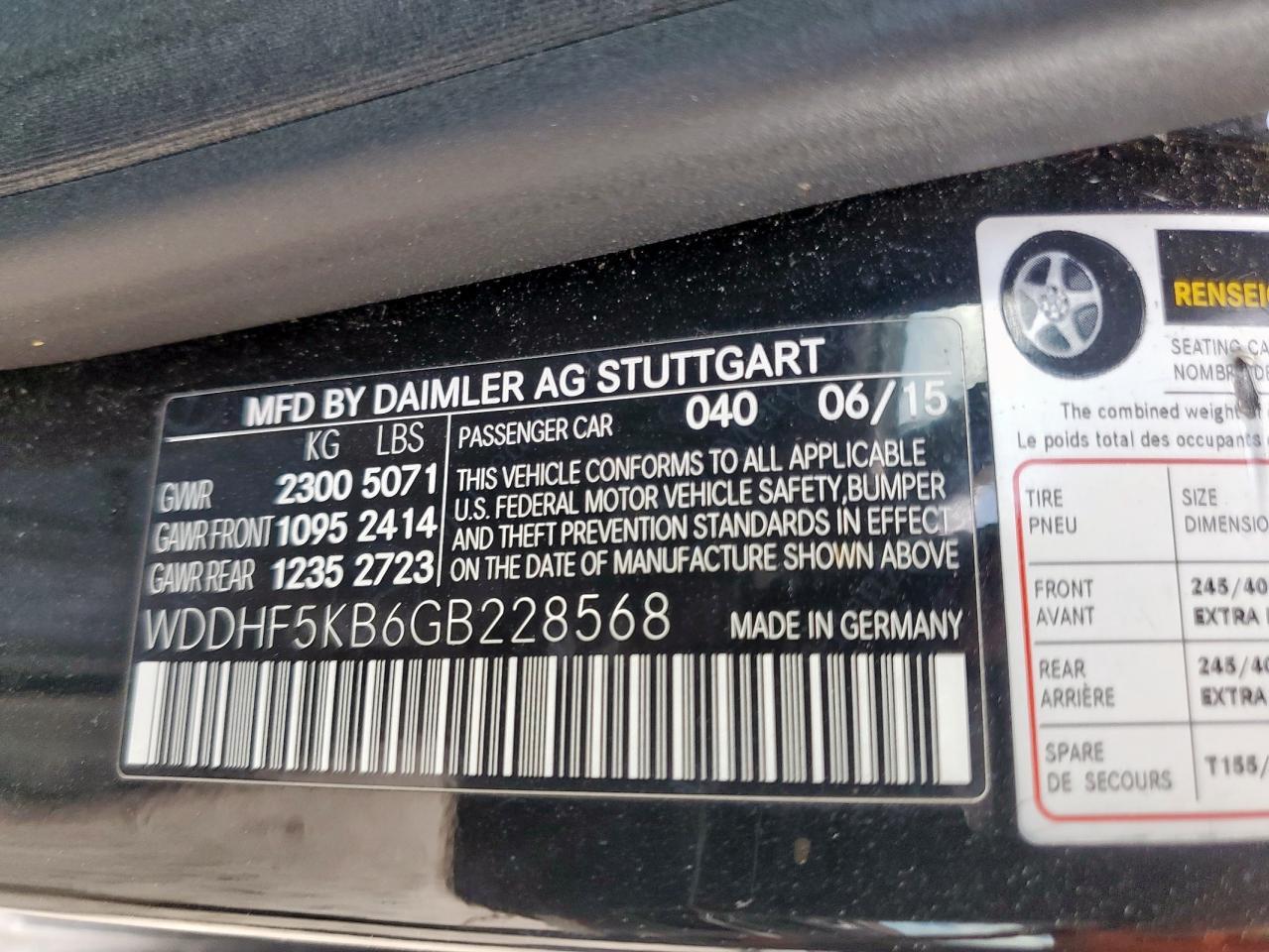 2016 MERCEDES-BENZ E-Class