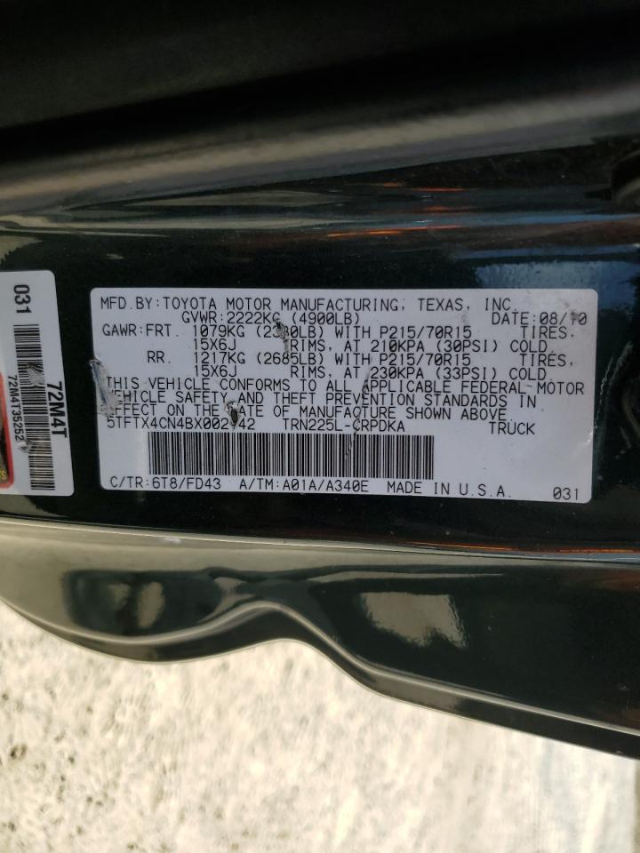 2011 TOYOTA TACOMA