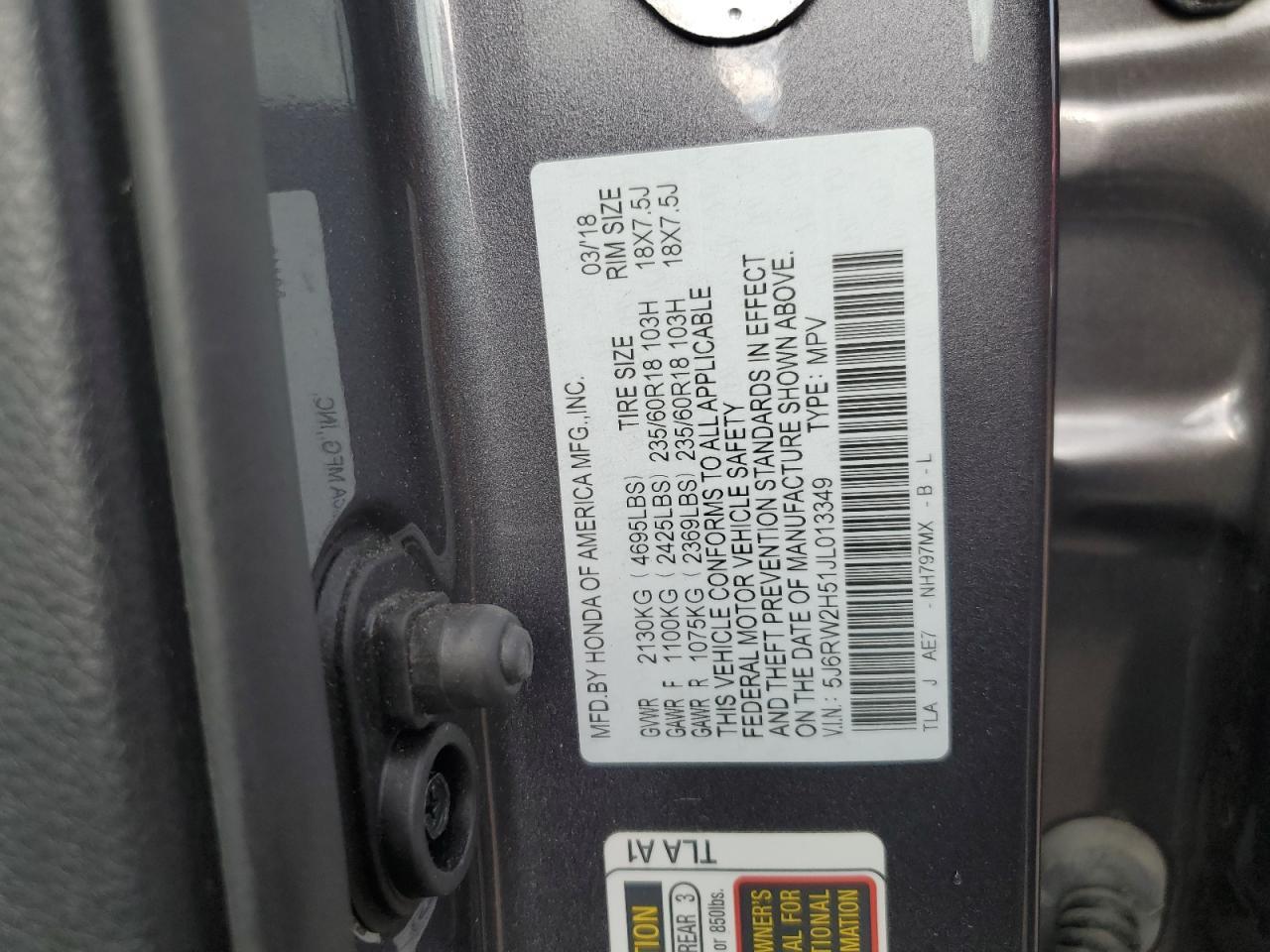 2018 HONDA CR-V