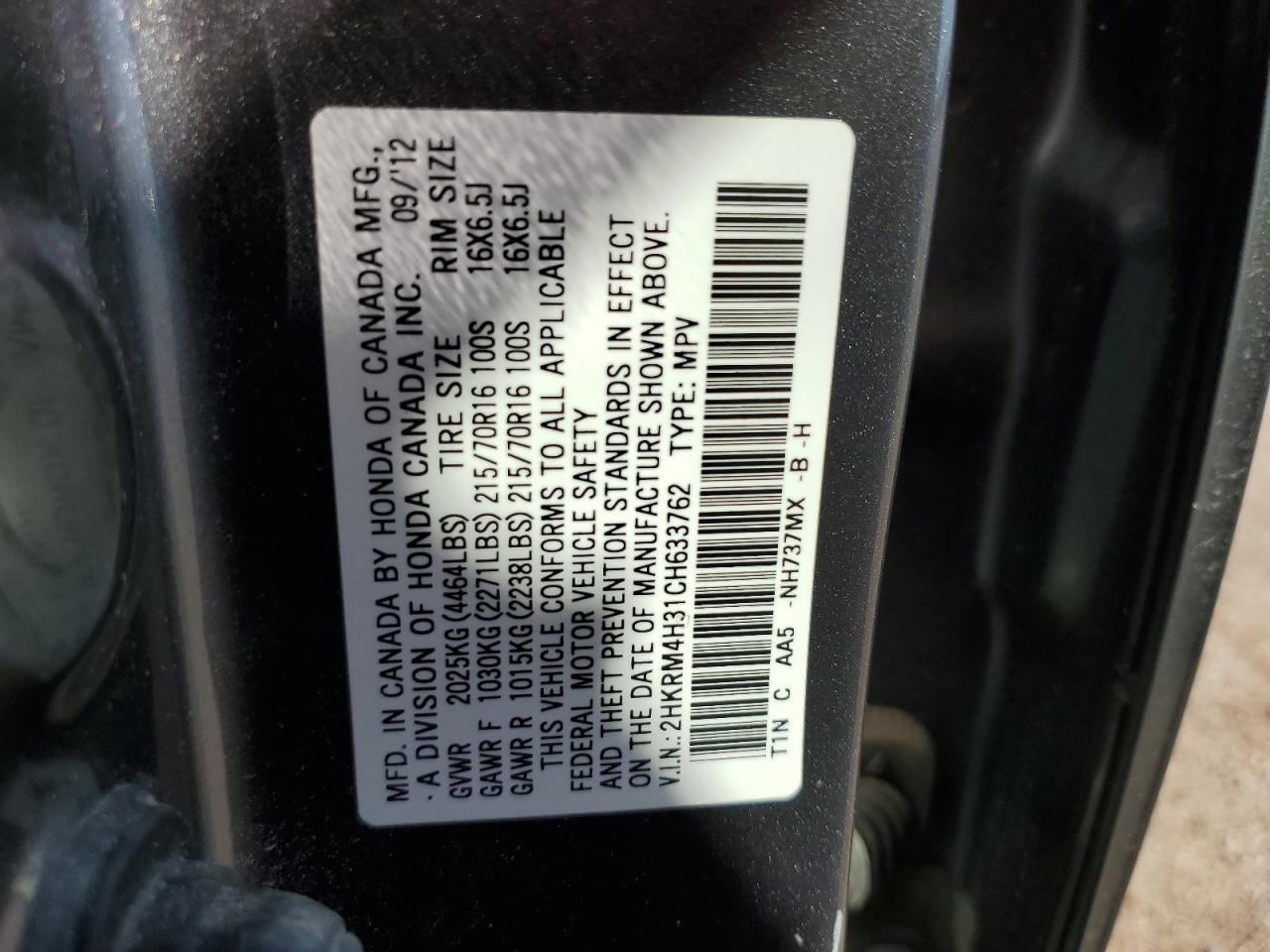 2012 HONDA CR-V