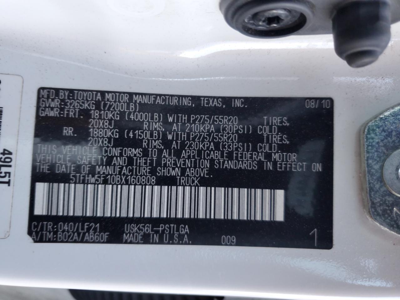 2011 TOYOTA TUNDRA