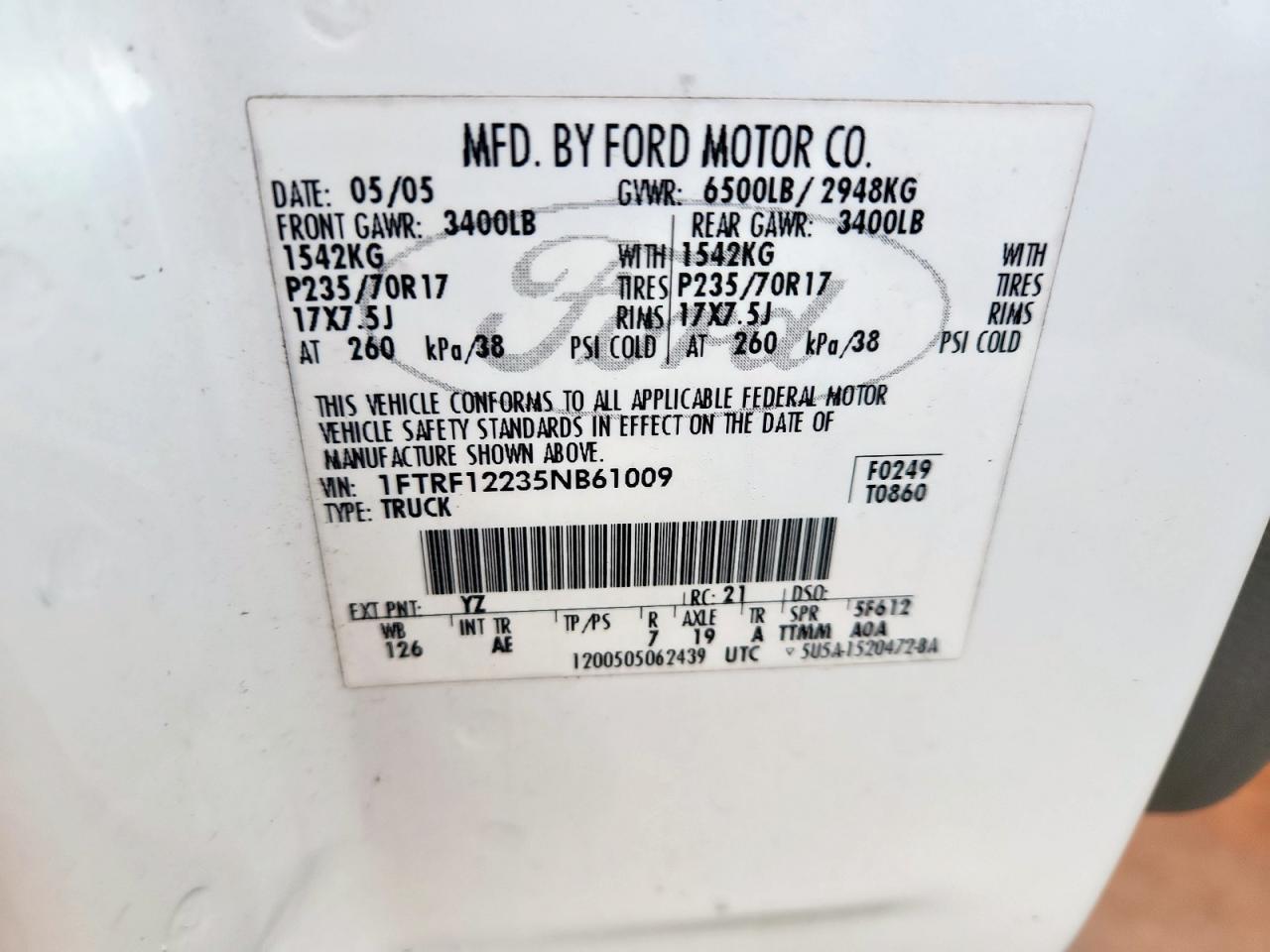 2005 FORD F-150