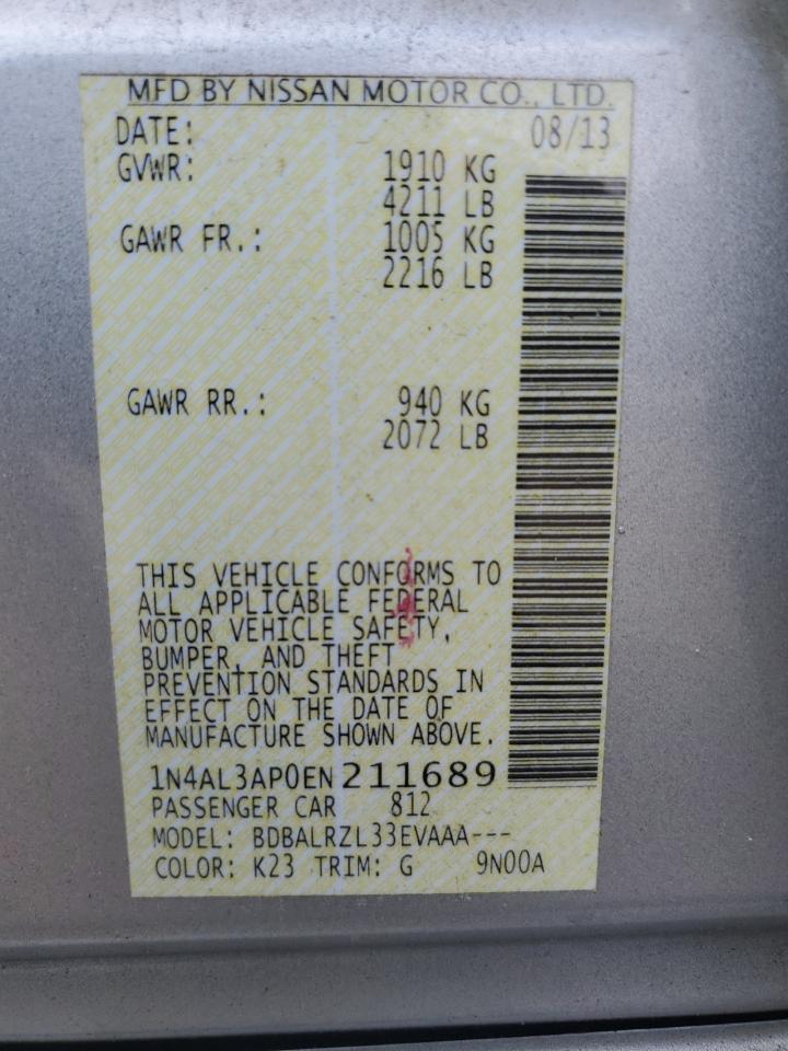 2014 NISSAN ALTIMA