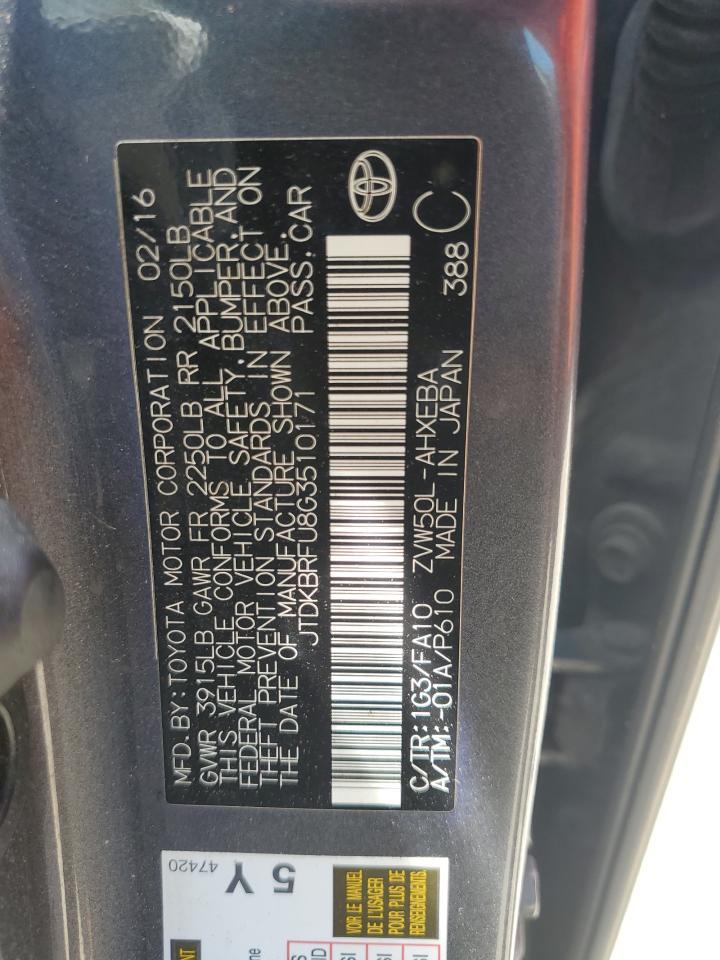 2016 TOYOTA PRIUS