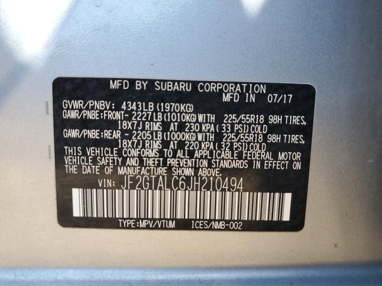 2018 SUBARU Crosstrek