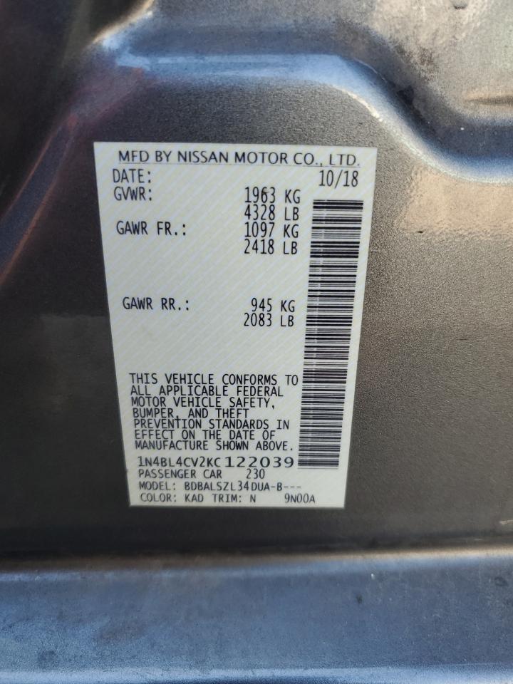 2019 NISSAN ALTIMA