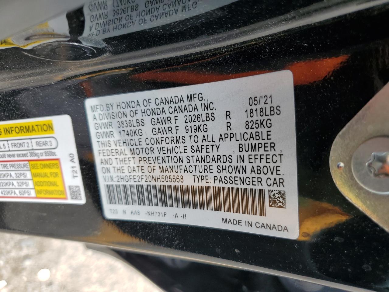 2022 HONDA CIVIC