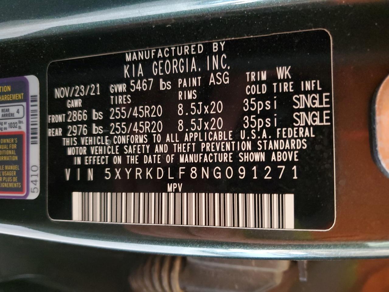 2022 KIA SORENTO