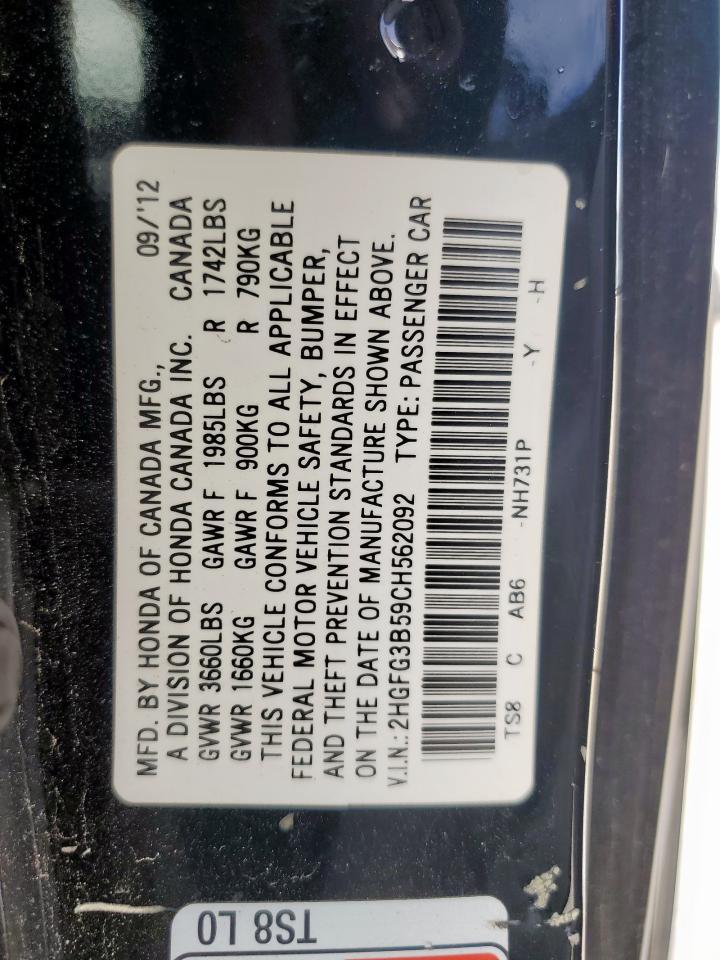 2012 HONDA CIVIC
