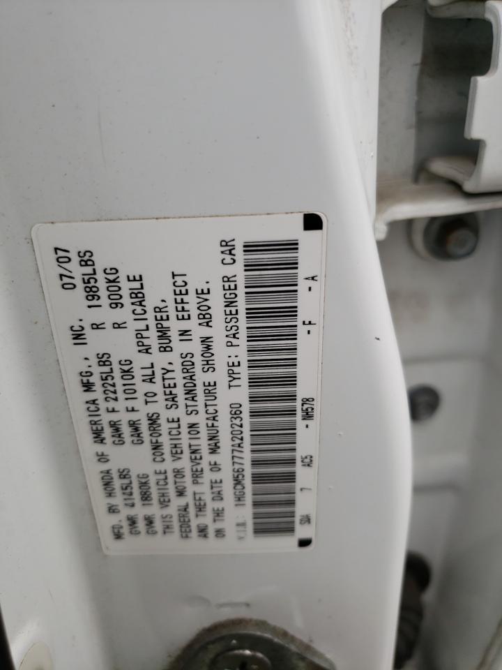 2007 HONDA ACCORD