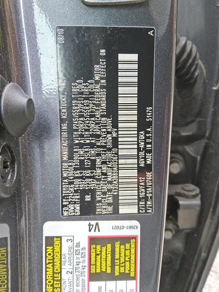 2010 TOYOTA VENZA