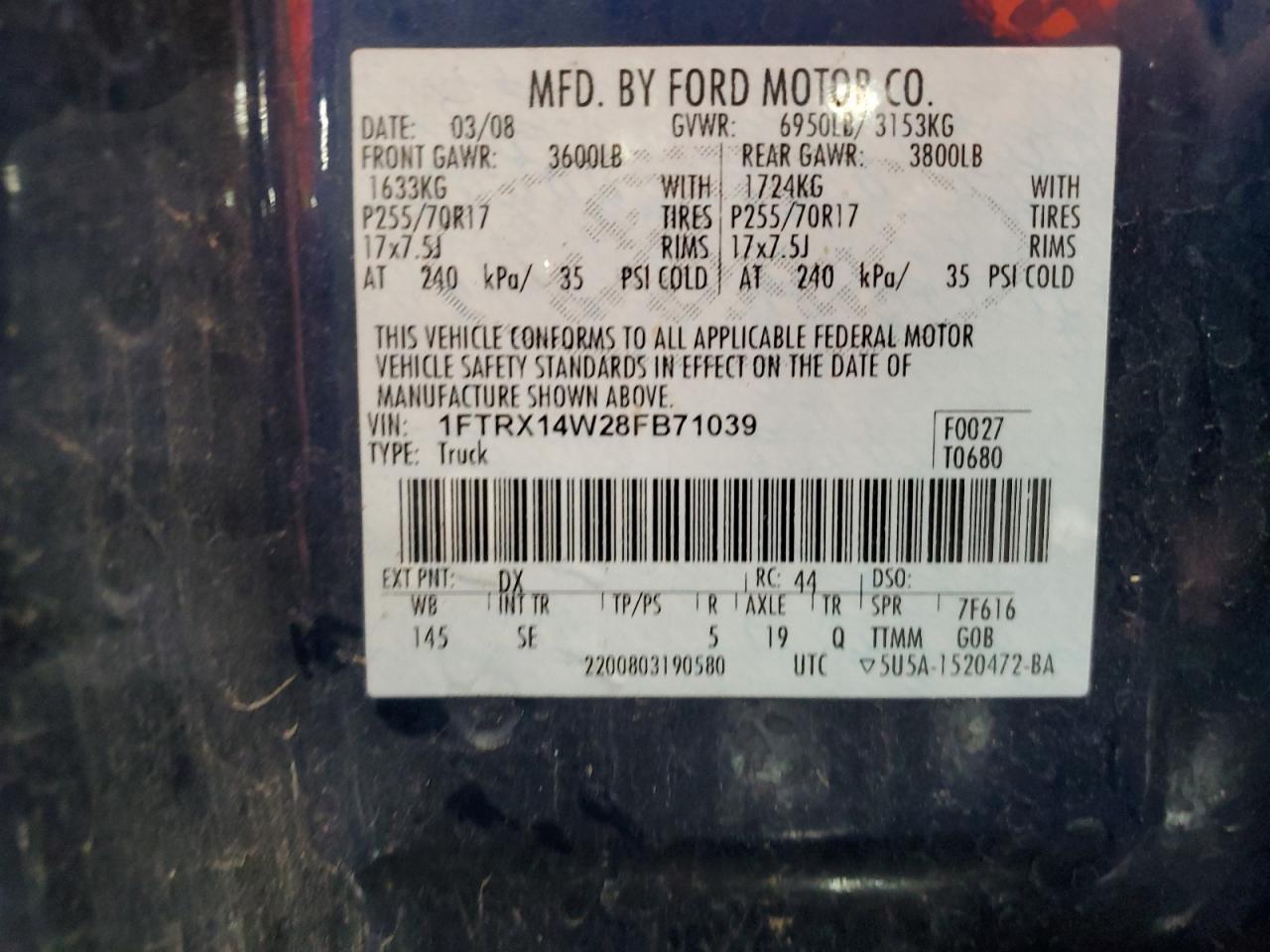 2008 FORD F-150