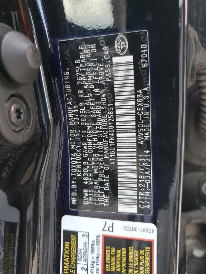 2014 TOYOTA CAMRY