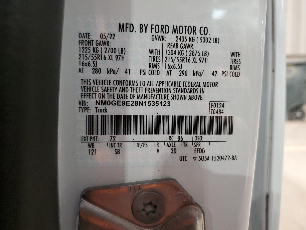 2022 FORD TRANSIT CONNECT