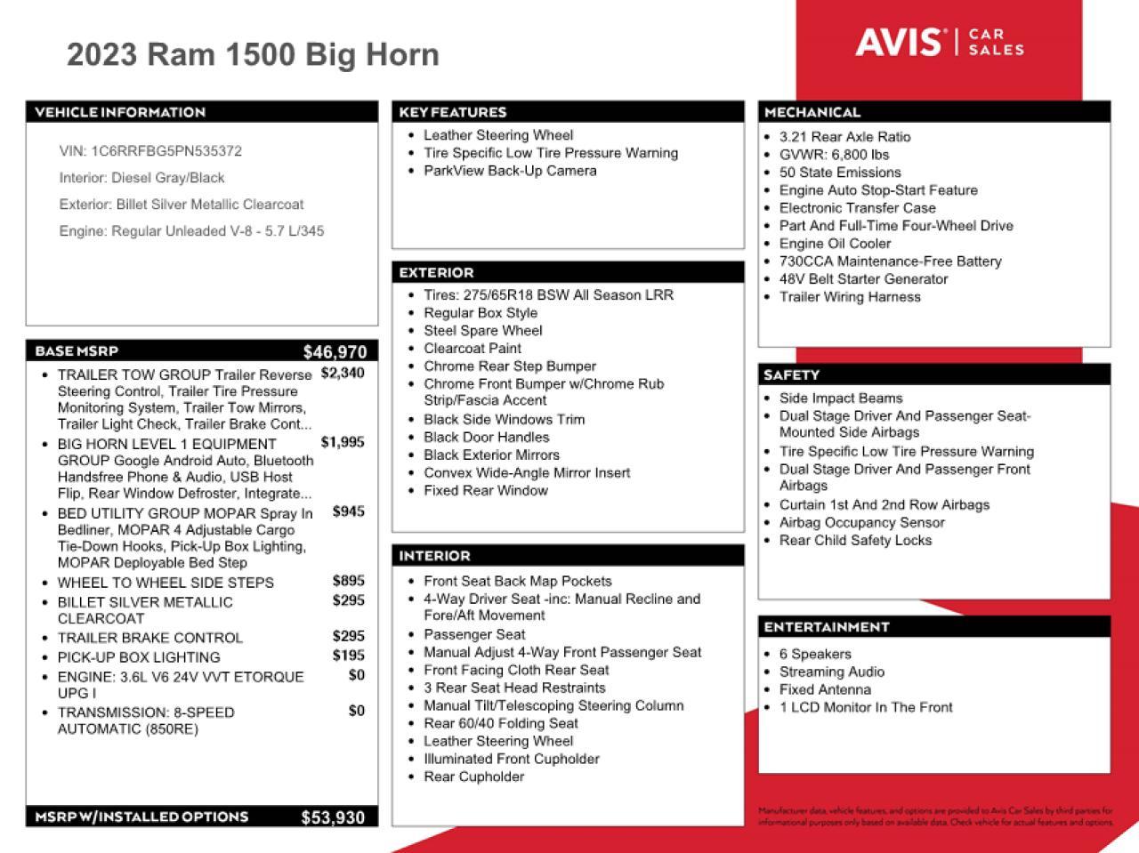 2023 RAM 1500