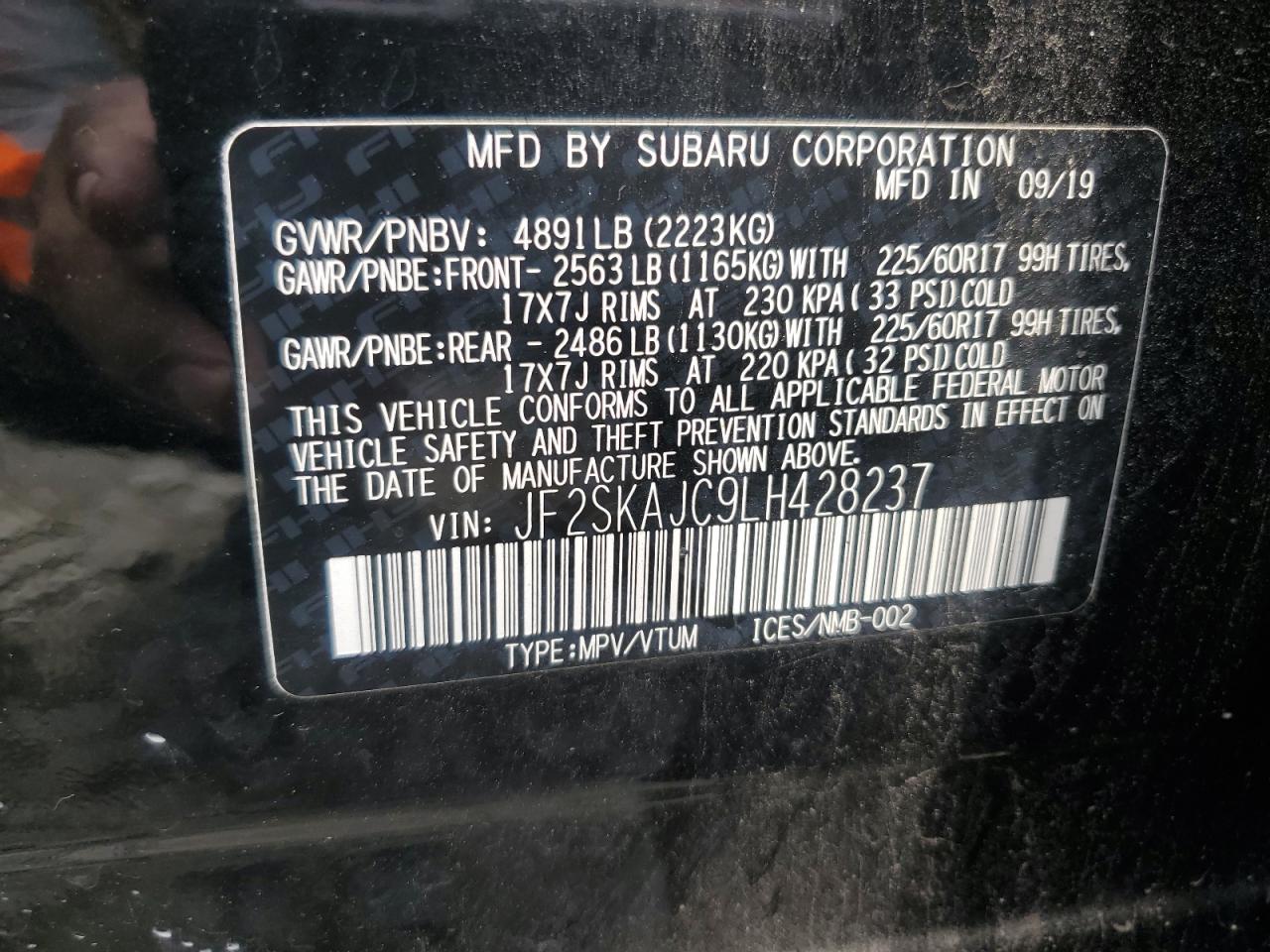 2020 SUBARU FORESTER
