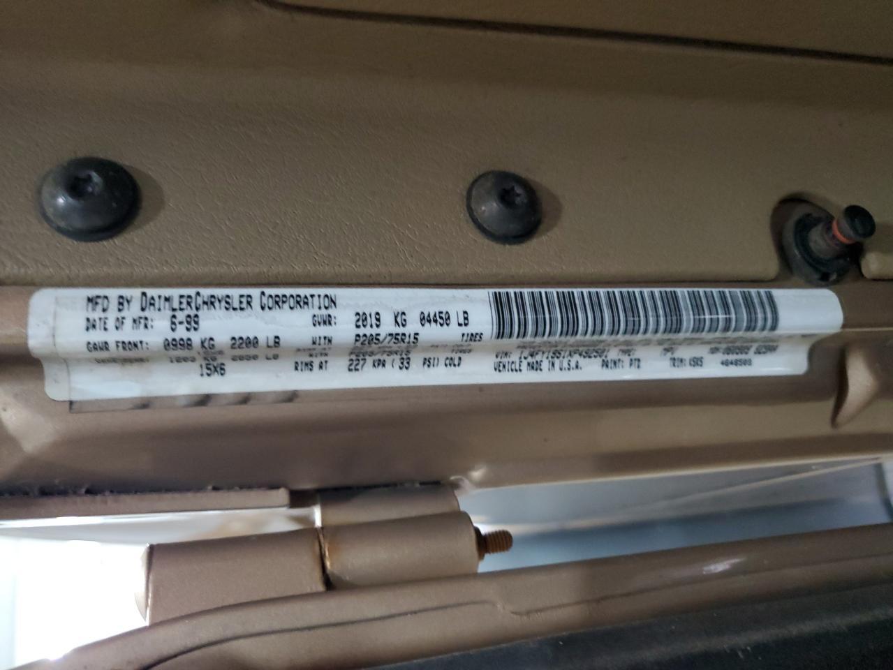 1999 JEEP WRANGLER