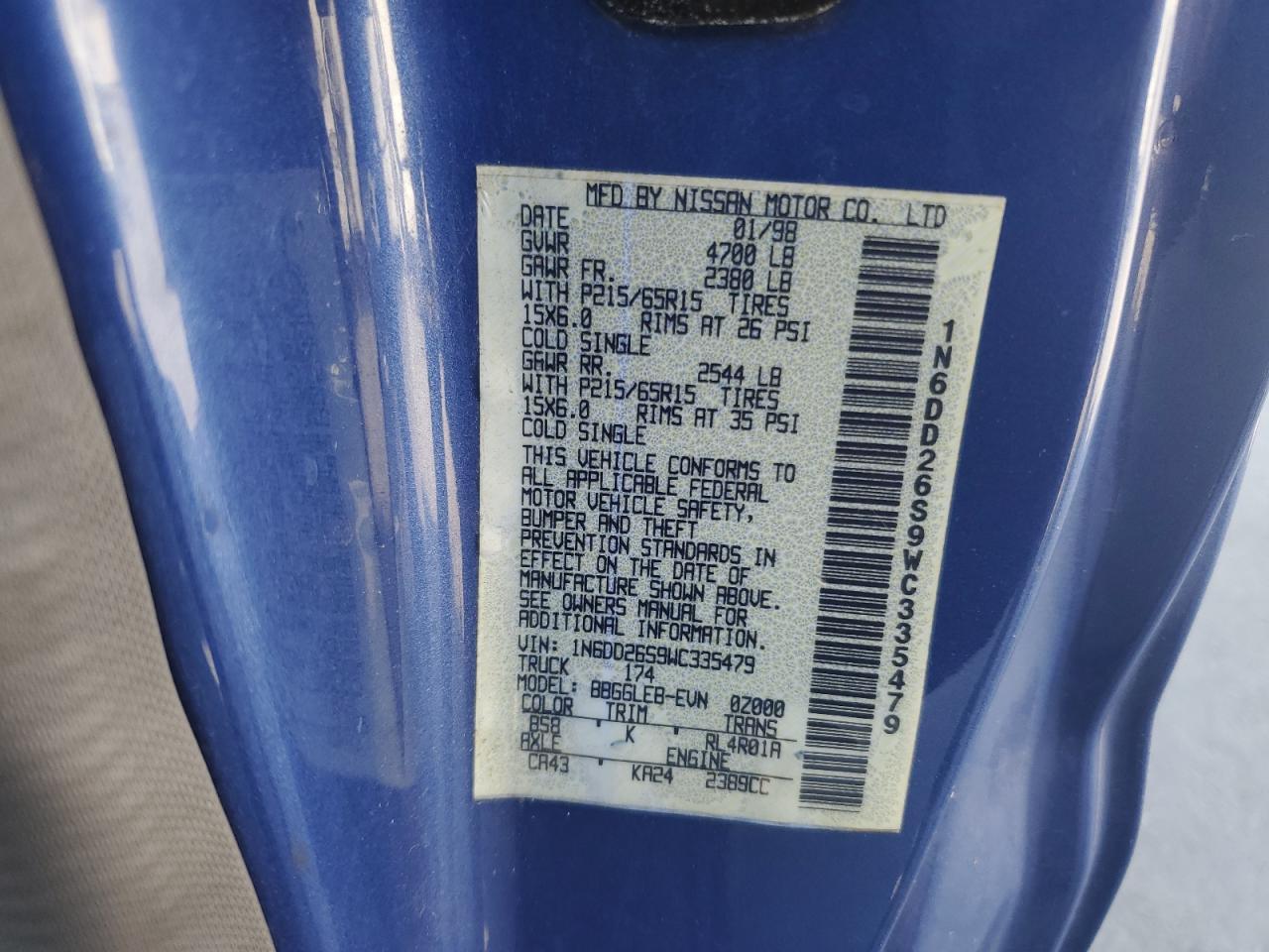 1998 NISSAN Frontier