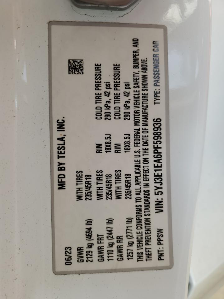 2023 TESLA MODEL 3