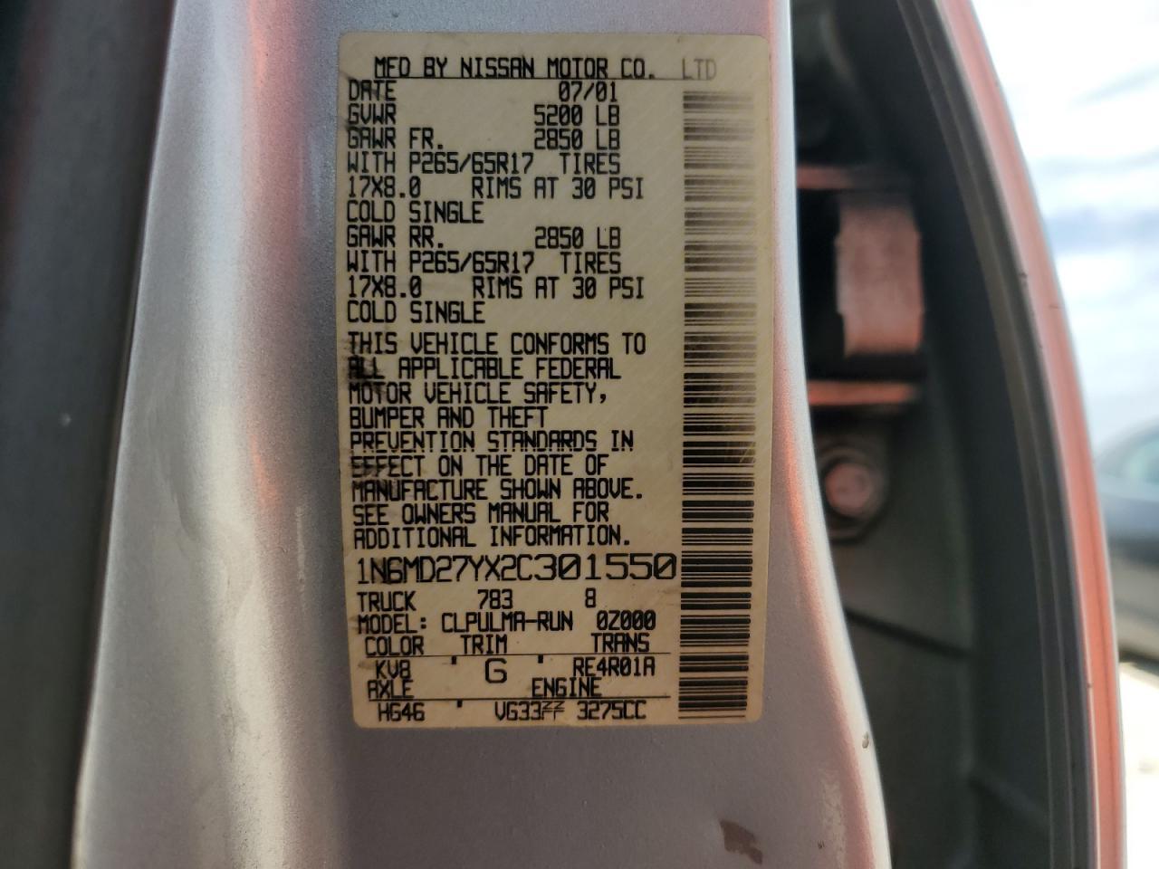 2002 NISSAN Frontier